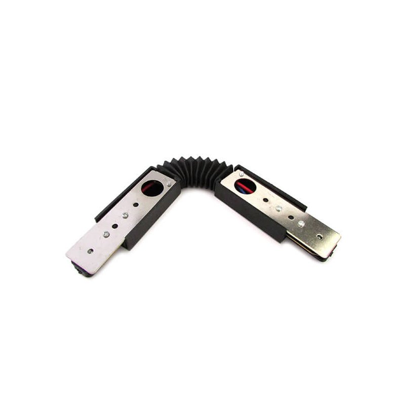 Giunto Connettore Curva Flessibile Per Binario Mono Fase Colore Nero Doppio Teste Per Mono Fase