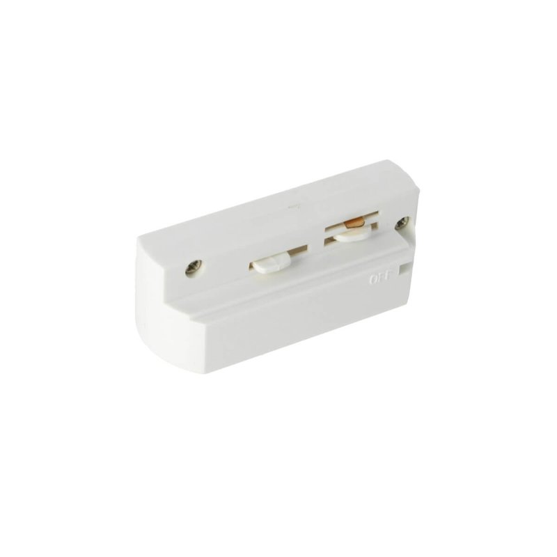 Testa Alimentazione Colore Bianco Per Faro Led Binario Mono Fase CB0070 CB7170 CB7270 CB7370