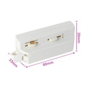 Testa Alimentazione Colore Bianco Per Faro Led Binario Mono Fase CB0070 CB7170 CB7270 CB7370