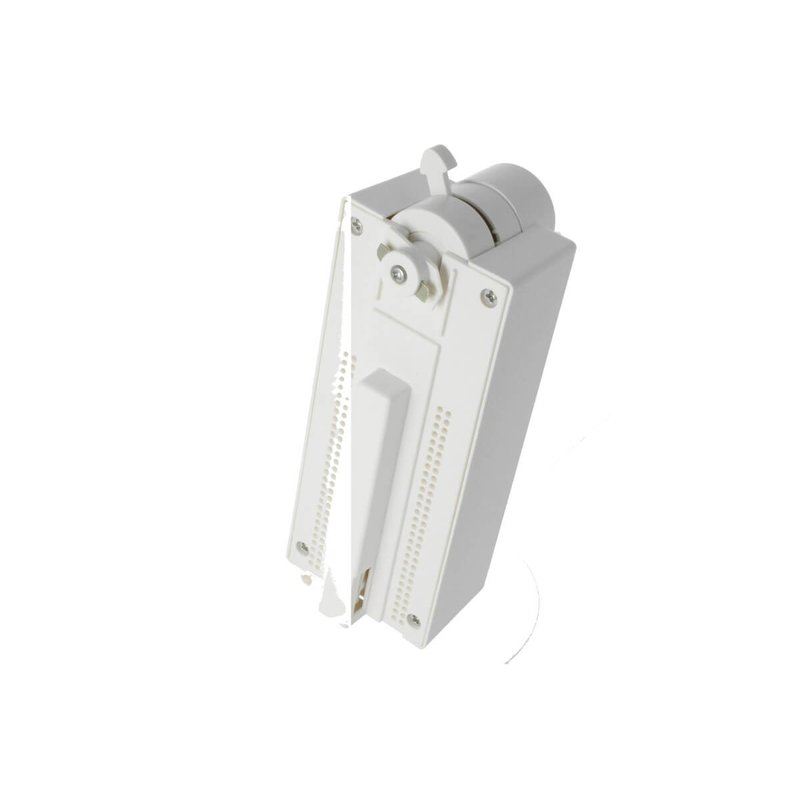 Testa Alimentazione Con Box Led Driver Colore Bianco Per Faro Led Binario Mono Fase CB0070 CB7170 CB7270 CB7370
