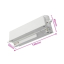 Testa Alimentazione Con Box Led Driver Colore Bianco Per Faro Led Binario Mono Fase CB0070 CB7170 CB7270 CB7370