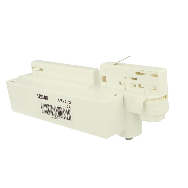 Testa Alimentazione Con Box Led Driver Colore Bianco Per Faro Led Binario Trifase per CB40103