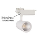 Testa Alimentazione Con Box Led Driver Colore Bianco Per Faro Led Binario Trifase per CB40103