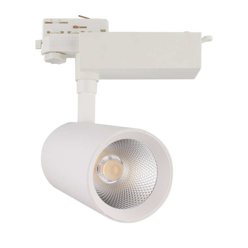 Testa Alimentazione Con Box Led Driver Colore Bianco Per Faro Led Binario Trifase per CB40103