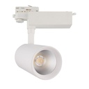 Testa Alimentazione Con Box Led Driver Colore Bianco Per Faro Led Binario Trifase per CB40103