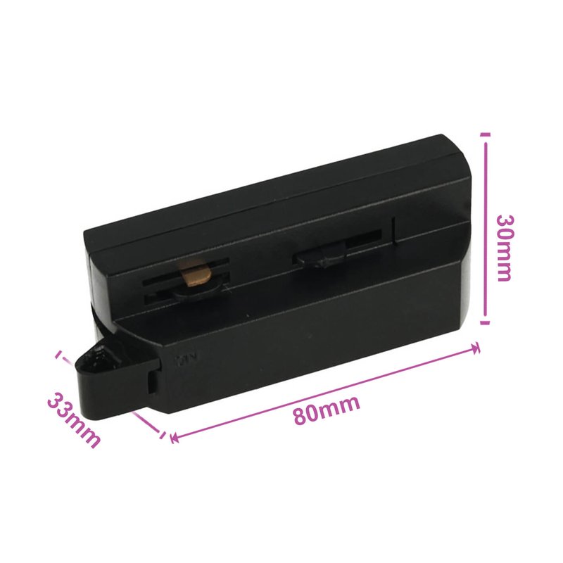 Testa Alimentazione Colore Nero Per Faro Led Binario Mono Fase CB0080 CB7180 CB7280 CB7380