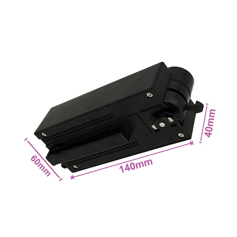 Testa Alimentazione Con Box Led Driver Colore Nero Per Faro Led Binario Mono Fase CB0080 CB7180 CB7280 CB7380