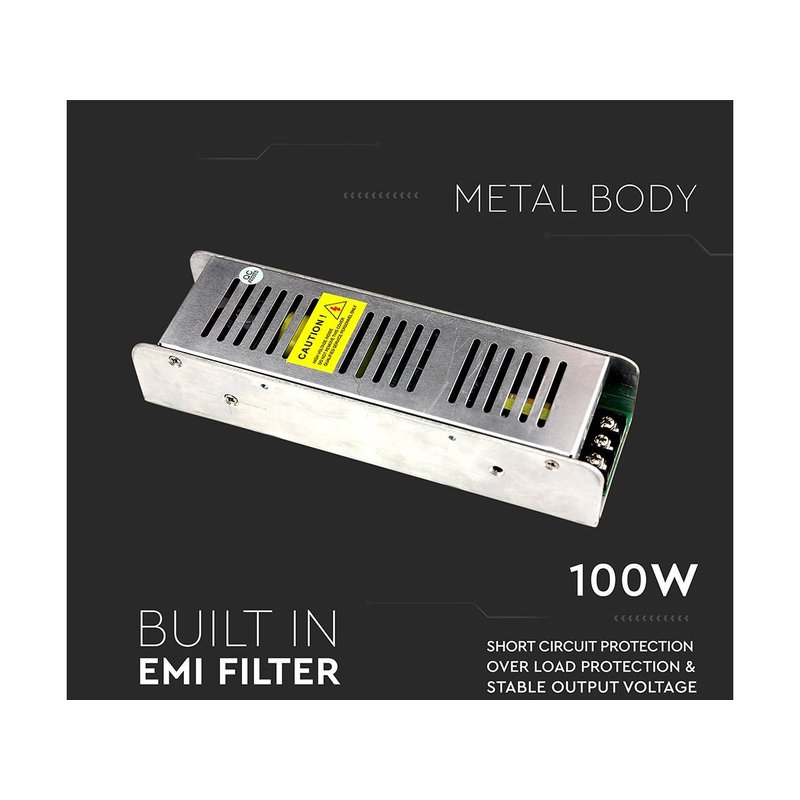 Alimentatore Dimmerabile CV 12V 100W Triac Dimmer Voltaggio Costante Per Striscia Led IP20 SKU-3256