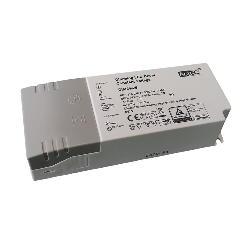 Alimentatore Dimmerabile Con Triac Dimmer Taglio di Fase DC 24V 25W Per Striscia Led 24V DIM24-25