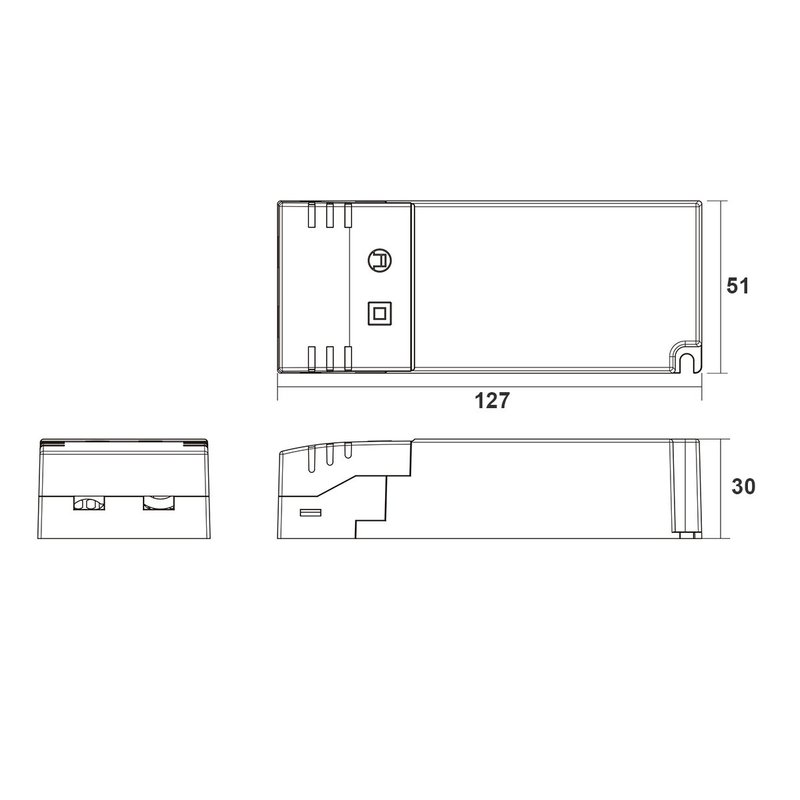 Alimentatore Dimmerabile Con Triac Dimmer Taglio di Fase DC 24V 25W Per Striscia Led 24V DIM24-25