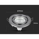 Porta Faretto Led GU10 MR16 Rotondo Con Molla Colore Cromato Orientabile Spotlight Fitting SKU-3471