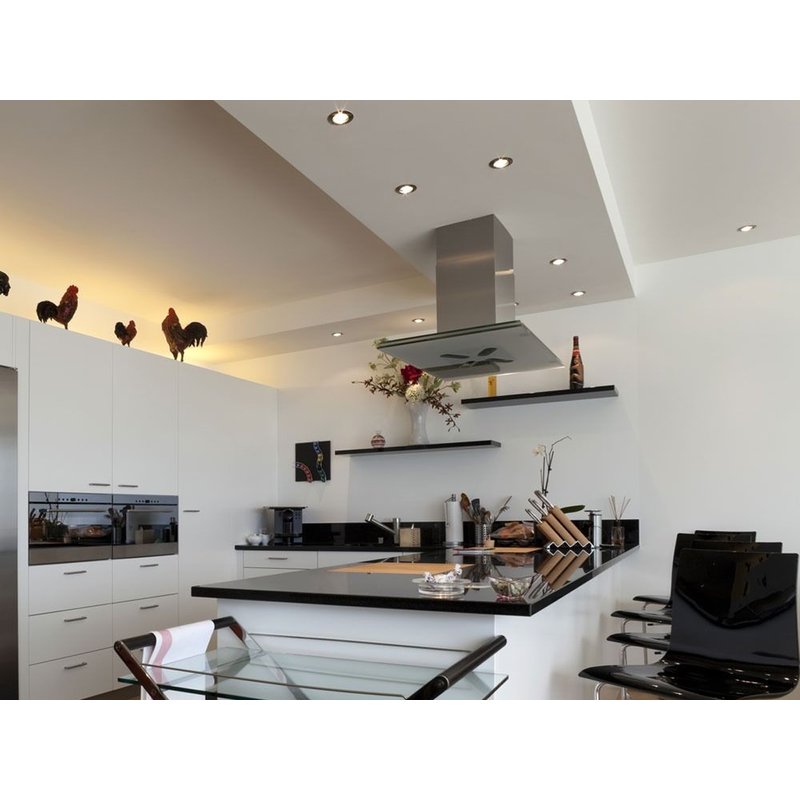 Porta Faretto Led GU10 MR16 Rotondo Con Molla Colore Cromato Orientabile Spotlight Fitting SKU-3471
