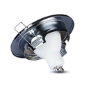 Porta Faretto Led GU10 MR16 Rotondo Con Molla Colore Cromato Orientabile Spotlight Fitting SKU-3471