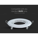 2 PZ Porta Faretti Led GU10 MR16 Rotondo Orientabile Con Molla Colore Bianco SKU-8938