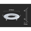 2 PZ Porta Faretti Led GU10 MR16 Rotondo Orientabile Con Molla Colore Bianco SKU-8938