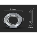 2 PZ Porta Faretti Led GU10 MR16 Rotondo Orientabile Con Molla Colore Nichel Satinato SKU-8939