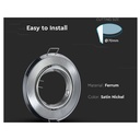 2 PZ Porta Faretti Led GU10 MR16 Rotondo Orientabile Con Molla Colore Nichel Satinato SKU-8939