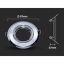 2 PZ Porta Faretti Led GU10 MR16 Rotondo Orientabile Con Molla Colore Cromato SKU-8940