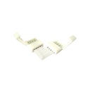 4 PZ Connettore Passo 10mm RGB Forma L per Allungare e Curvare Strip Led RGB e Mono Colore
