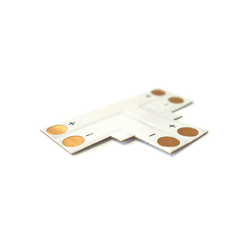 4 PZ Connettore Passo 10mm Forma T per Allungare e Curvare Striscia Led Mono Colore Larghezza 10mm