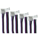 4 PZ Connettore 10mm Per Chiudere Striscia Led Smd RGB 5050 Senza Saldare