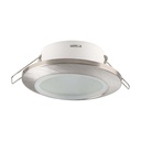 Porta Faretto Led Da Incasso Rotondo Colore Nichel Satinato Impermeabile IP44 Foro 70mm Per Faretti Led GU10 MR16 SKU-6700