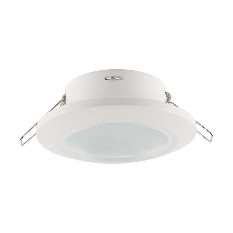 Porta Faretto Led Da Incasso Rotondo Colore Bianco Impermeabile IP44 Foro 70mm Per Faretti Led GU10 MR16 SKU-6698