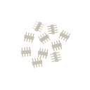 10 PZ Spina Colore Bianco Maschio 4 Pin Per Collegamento Striscia Led RGB Centralina Controller RGB