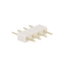10 PZ Spina Colore Bianco Maschio 4 Pin Per Collegamento Striscia Led RGB Centralina Controller RGB