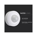 Sensore di Movimento a Infrarossi e Crepuscolare 360 Gradi Montaggio a Plafone Carcassa Bianca IP20 Manual Override SKU-1355