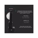 Sensore di Movimento a Infrarossi e Crepuscolare Montaggio a Parete Muro Carcassa Nera IP65 Esterno Braccio Orientabile SKU-15011