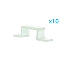 10 PZ Clip Fissaggio Rigido Passo 14X7 mm Per Fissare Bobina Striscia Led Impermeabile