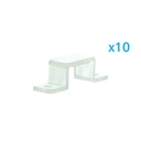 10 PZ Clip Fissaggio Rigido Passo 14X7 mm Per Fissare Bobina Striscia Led Impermeabile