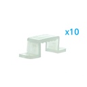 10 PZ Clip Fissaggio Rigido Passo 16X10mm Per Fissare Bobina Striscia Led Impermeabile