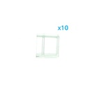 10 PZ Gommini PVC Termine Morbida 10X6 mm Per Chiusure Striscia Bobina Led Impermeabile