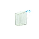 10 PZ Gommini PVC Termine Morbida 14X7 mm Per Chiusure Striscia Bobina Led Impermeabile