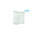 10 PZ Gommini PVC Termine Morbida 14X7 mm Per Chiusure Striscia Bobina Led Impermeabile