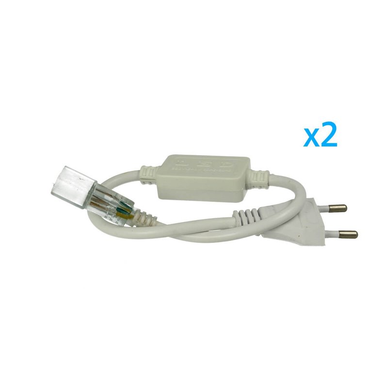 2 PZ Spina Alimentatore Trasformatore Raddrizzatore 2 Pin Passo 6mm Adattatore Per Bobina Led 220V Mono Colore Fino Massimo 50 Metri 500W