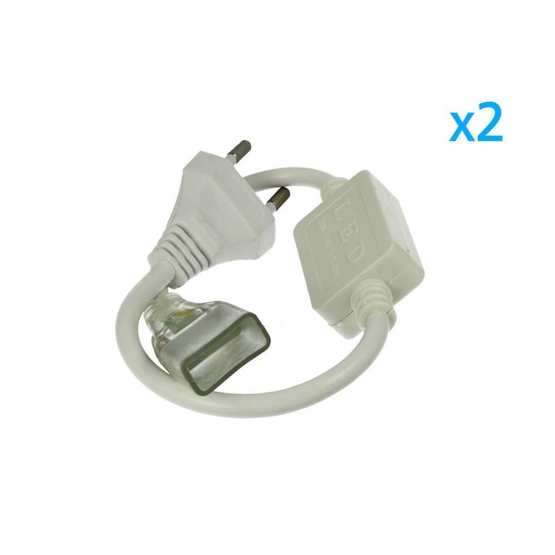 2 PZ Spina Alimentatore Trasformatore Raddrizzatore 2 Pin Passo 13,5mm Adattatore Per Bobina Striscia Led 220V Mono Colore Fino Massimo 50 Metri 500W