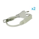 2 PZ Spina Alimentatore Trasformatore Raddrizzatore 2 Pin Passo 13,5mm Adattatore Per Bobina Striscia Led 220V Mono Colore Fino Massimo 50 Metri 500W
