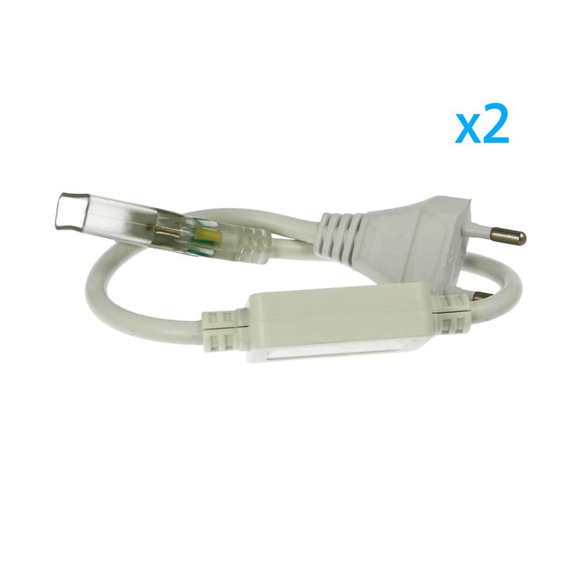 2 PZ Spina Alimentatore Trasformatore Raddrizzatore 2 Pin Passo 13,5mm Adattatore Per Bobina Striscia Led 220V Mono Colore Fino Massimo 50 Metri 500W