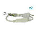2 PZ Spina Alimentatore Trasformatore Raddrizzatore 2 Pin Passo 13,5mm Adattatore Per Bobina Striscia Led 220V Mono Colore Fino Massimo 50 Metri 500W