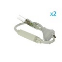 2 PZ Spina Alimentatore Trasformatore Raddrizzatore 2 Pin Passo 13,5mm Adattatore Per Bobina Striscia Led 220V Mono Colore Fino Massimo 50 Metri 500W