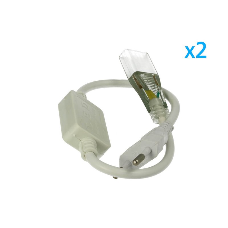 2 PZ Spina Alimentatore Trasformatore Raddrizzatore 2 Pin Passo 13,5mm Adattatore Per Bobina Striscia Led 220V Mono Colore Fino Massimo 50 Metri 500W