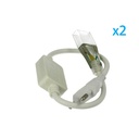 2 PZ Spina Alimentatore Trasformatore Raddrizzatore 2 Pin Passo 13,5mm Adattatore Per Bobina Striscia Led 220V Mono Colore Fino Massimo 50 Metri 500W