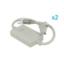 2 PZ Spina Alimentatore Trasformatore Raddrizzatore 2 Pin RGB Passo 6mm Con Bottone Interruttore On/Off Controller 8 Programmi Per Striscia Led Monocolore 220V