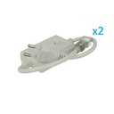2 PZ Spina Alimentatore Trasformatore Raddrizzatore 2 Pin RGB Passo 6mm Con Bottone Interruttore On/Off Controller 8 Programmi Per Striscia Led Monocolore 220V