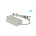 2 PZ Spina Alimentatore Trasformatore Raddrizzatore 2 Pin RGB Passo 9mm Con Bottone Interruttore Controller Per Bobina Led 220V Monocolore Fino a 50 Metri 500W