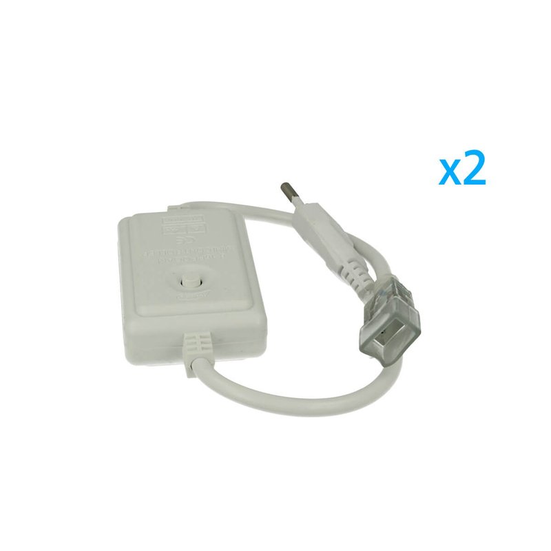 2 PZ Spina Alimentatore Trasformatore Raddrizzatore 2 Pin RGB Passo 9mm Con Bottone Interruttore Controller Per Bobina Led 220V Monocolore Fino a 50 Metri 500W