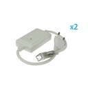 2 PZ Spina Alimentatore Trasformatore Raddrizzatore 2 Pin RGB Passo 9mm Con Bottone Interruttore Controller Per Bobina Led 220V Monocolore Fino a 50 Metri 500W